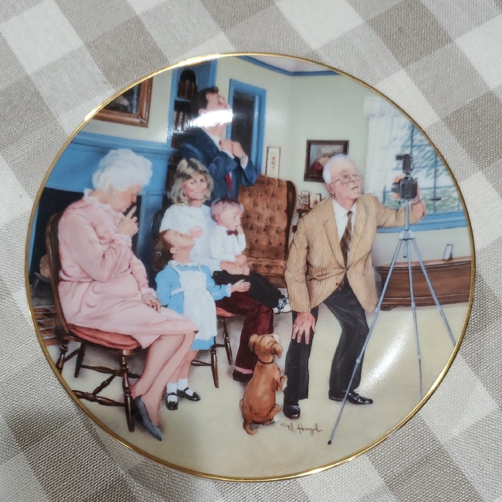 Gorham Decorative Plate with Family Scene - Multicolor